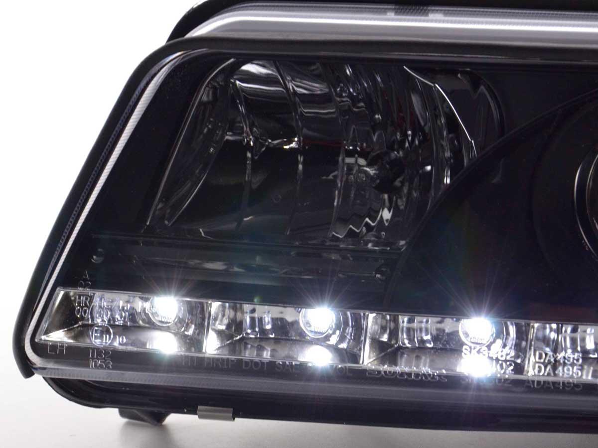 Audi A4 (B5 8D) Black LED Headlights with Daytime Running Lights (1999-2001) - K2 Industries