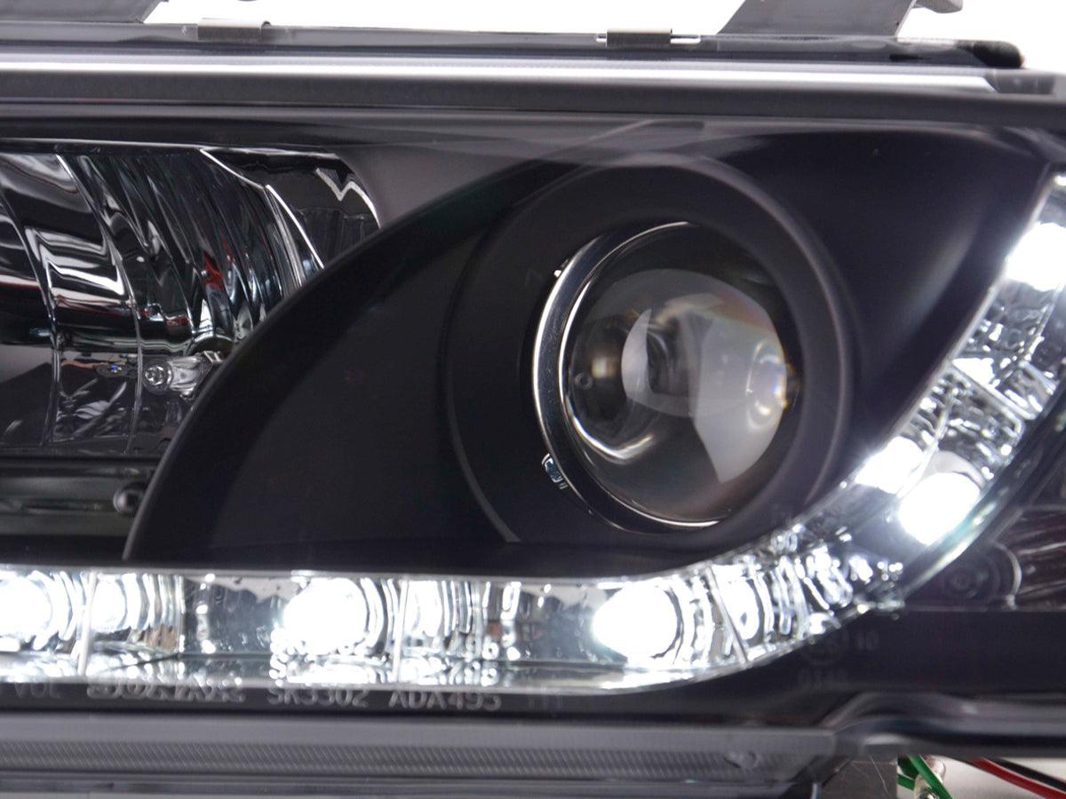 Audi A4 (B5 8D) Black LED Headlights with Daytime Running Lights (1999-2001) - With R87 approval - K2 Industries