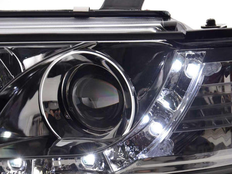 Audi A4 (B5 8D) Chrome LED Headlights with Daytime Running Lights (1995-1999) - K2 Industries