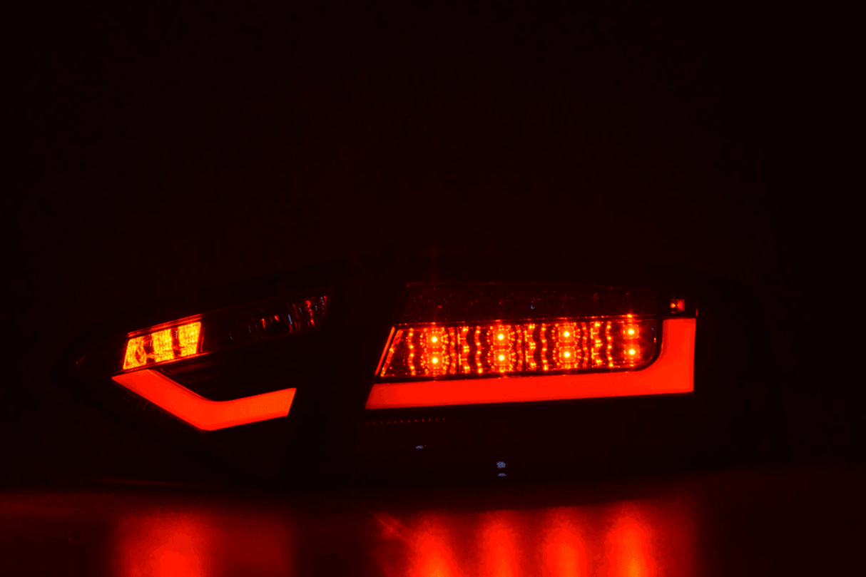 Audi A5 (B8 - 8T) Coupe Black Clear LED Bar Taillights (2007-2011)- For Halogen Models - K2 Industries