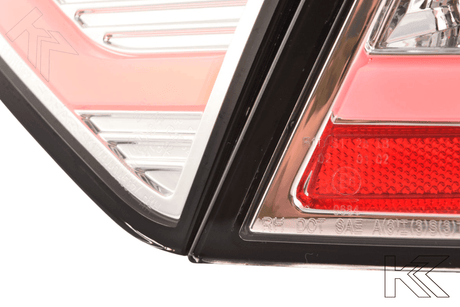Audi A5 (B8 - 8T) Coupe Chrome Clear LED Bar Taillights (2007-2011)- For Halogen Models - K2 Industries