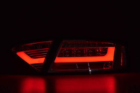 Audi A5 (B8 - 8T) Coupe Chrome Clear LED Bar Taillights (2007-2011)- For Halogen Models - K2 Industries
