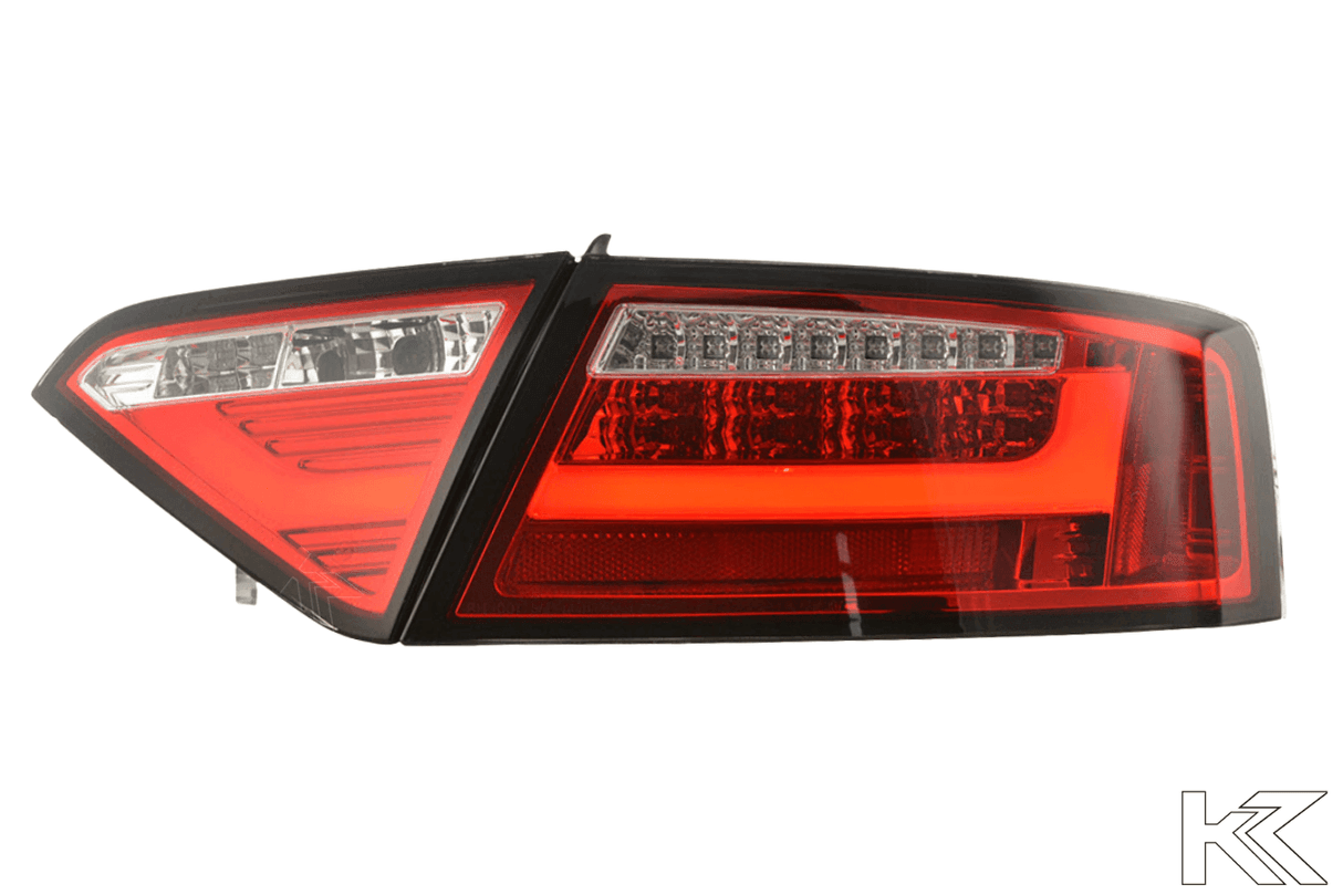 Audi A5 (B8-8T) Coupe Red LED LightBar Taillights (2007-2011) - For Halogen Models - K2 Industries