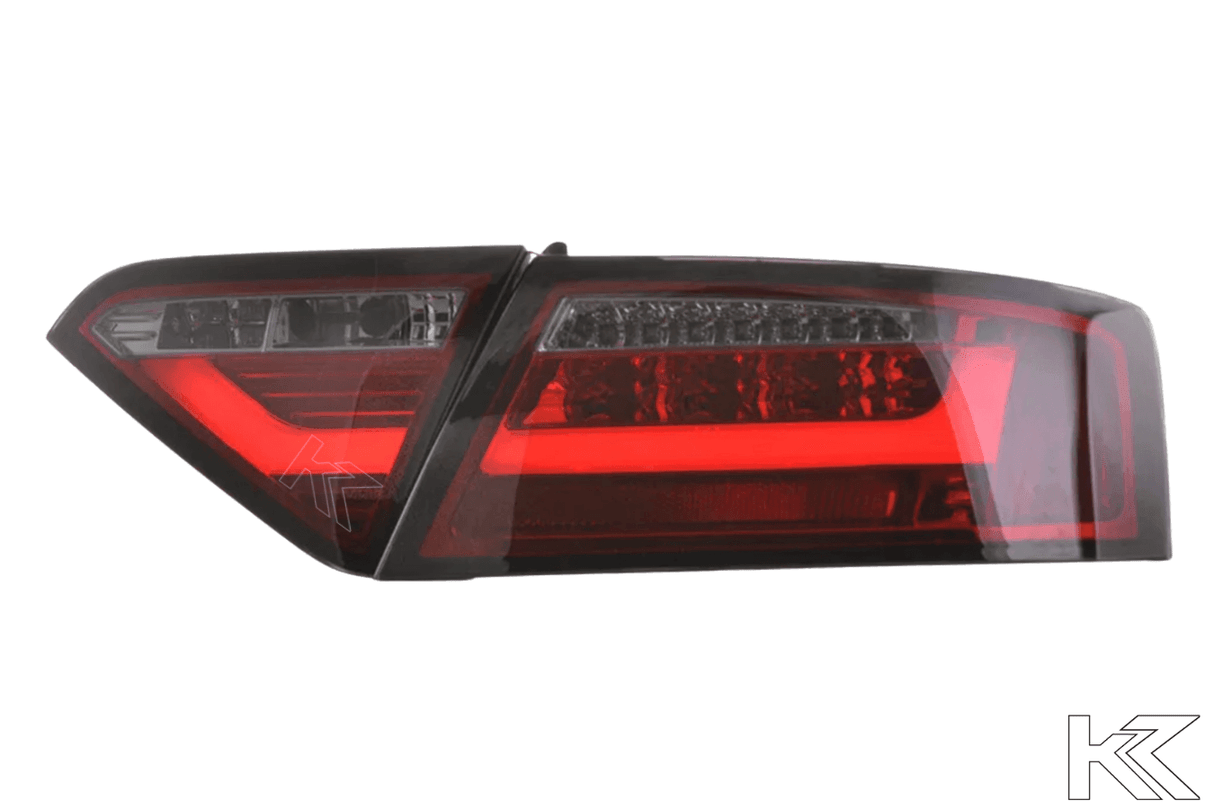 Audi A5 (B8-8T) Coupe Red Smoke LED LightBar Taillights (2007-2011) - For Halogen Models - K2 Industries