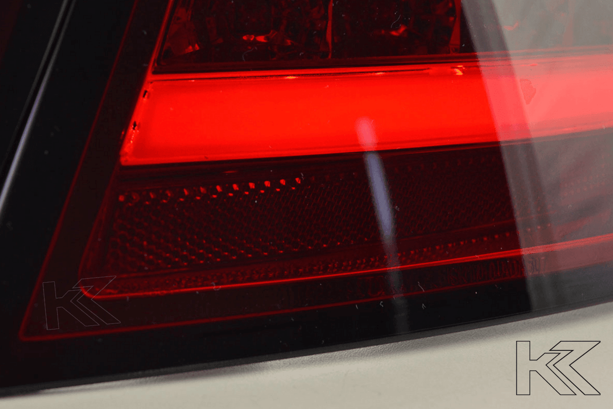 Audi A5 (B8-8T) Coupe Red Smoke LED LightBar Taillights (2007-2011) - For Halogen Models - K2 Industries