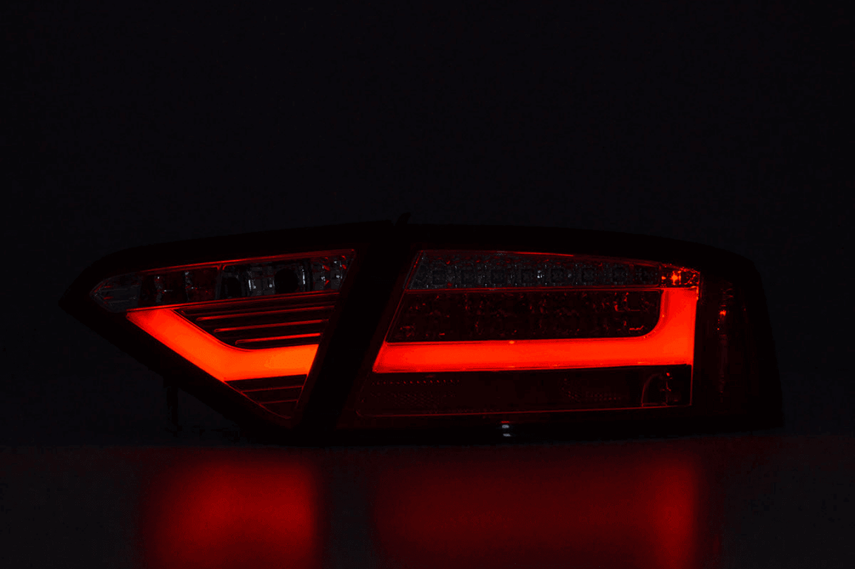 Audi A5 (B8-8T) Coupe Red Smoke LED LightBar Taillights (2007-2011) - For Halogen Models - K2 Industries