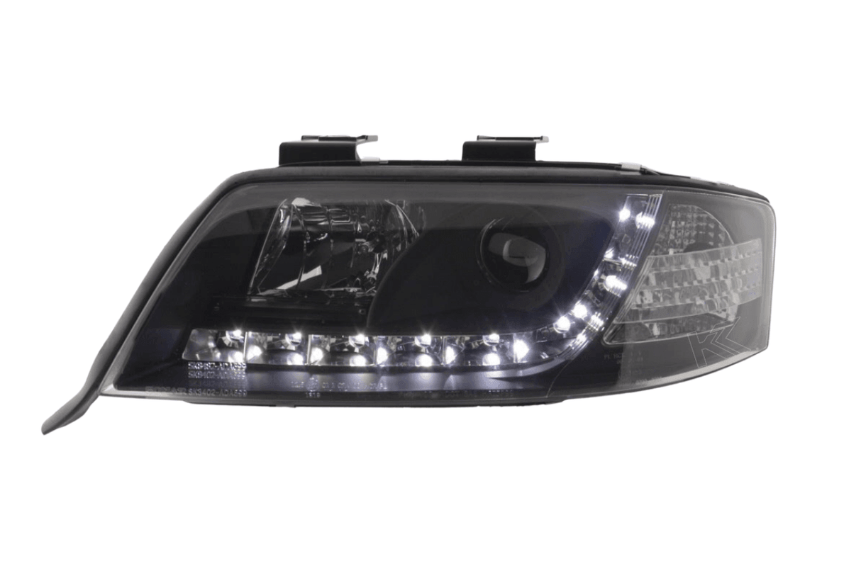 Audi A6 (C5 4B) Black LED Headlights with Daytime Running Lights (1997-2001) - K2 Industries