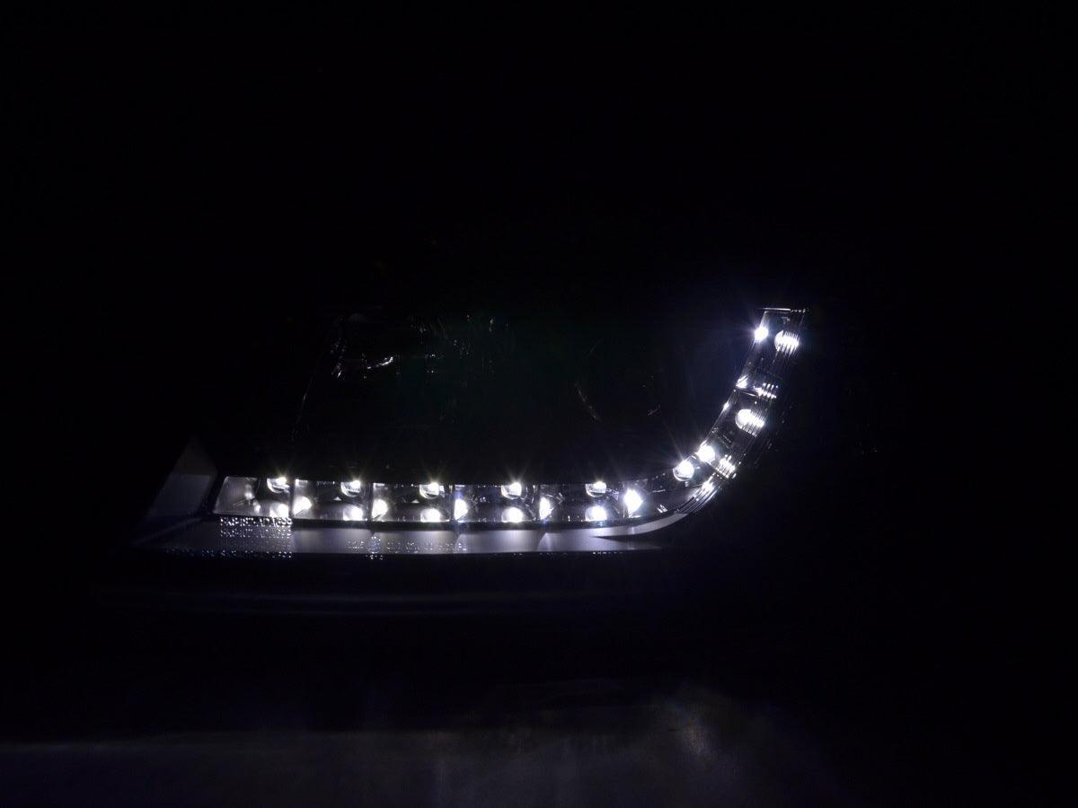 Audi A6 (C5 4B) Black LED Headlights with Daytime Running Lights (1997-2001) - K2 Industries