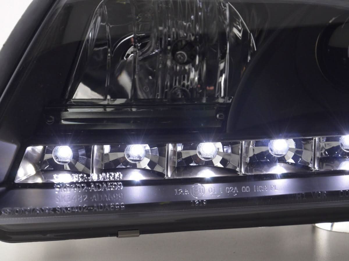 Audi A6 (C5 4B) Black LED Headlights with Daytime Running Lights (1997-2001) - K2 Industries