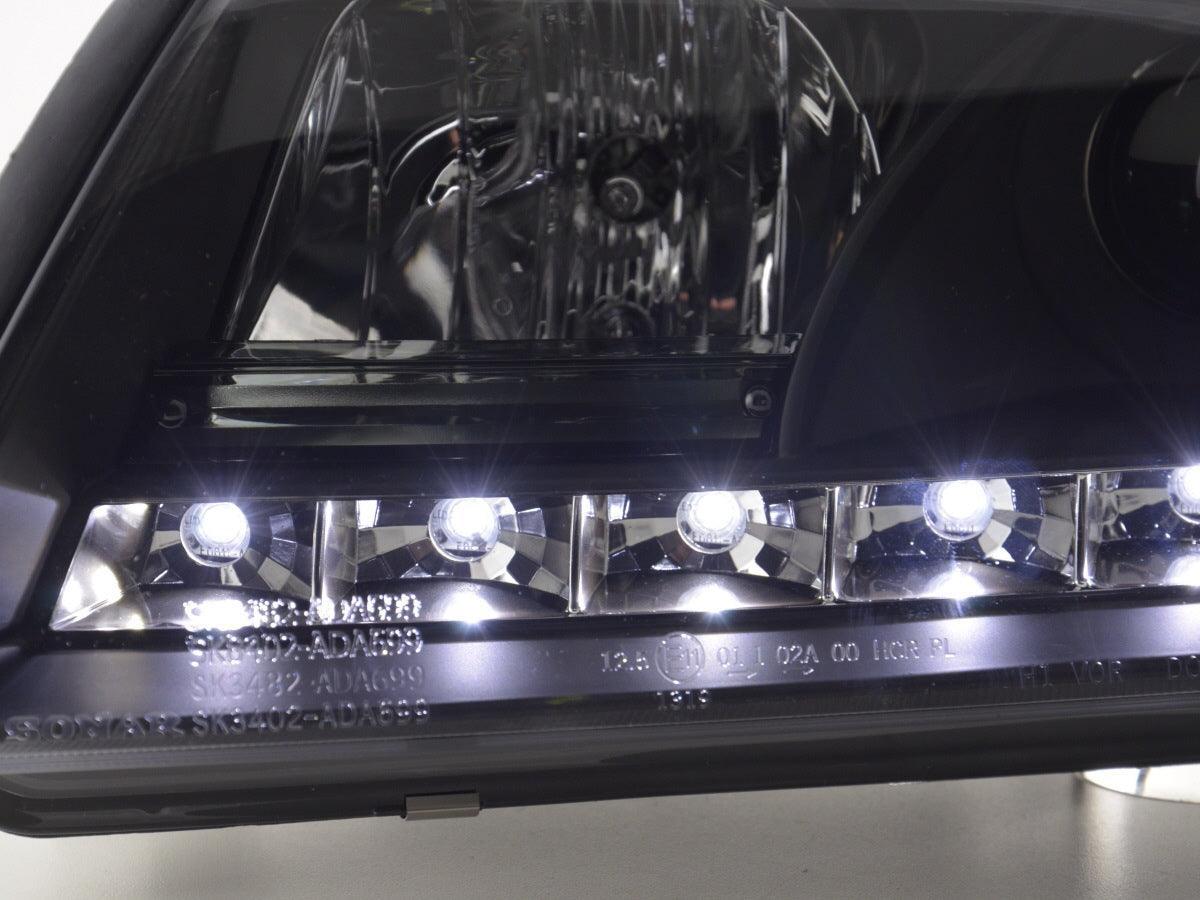 Audi A6 (C5 4B) Black LED Headlights with Daytime Running Lights (1997-2001) - K2 Industries