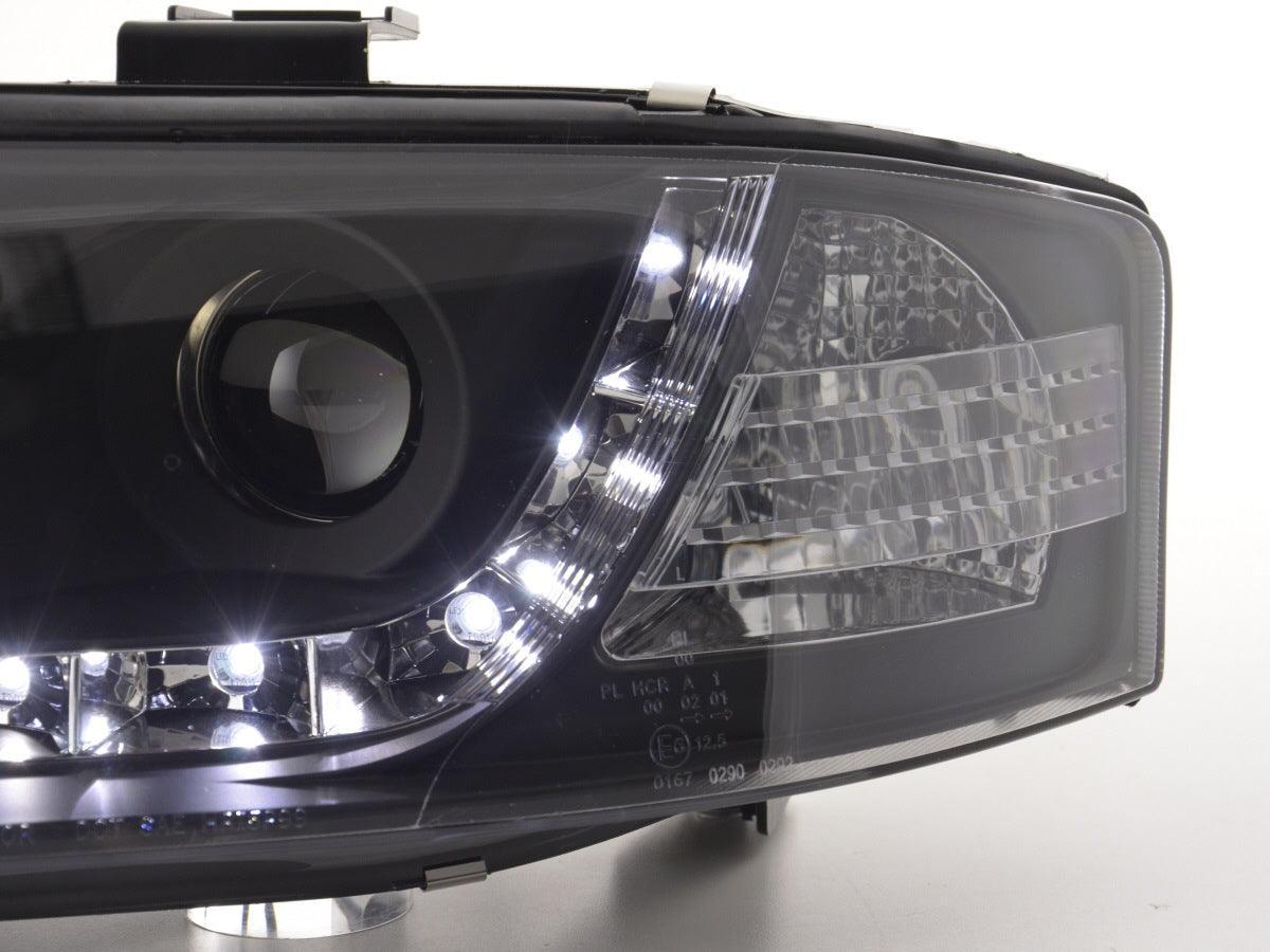 Audi A6 (C5 4B) Black LED Headlights with Daytime Running Lights (1997-2001) - K2 Industries