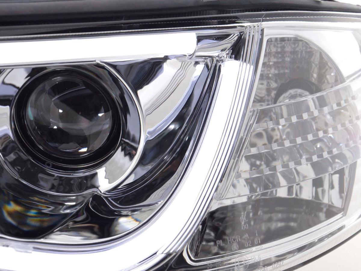 Audi A6 (C5 4B) Chrome LED Headlights with Daytime Running Lights (1997-2001) - K2 Industries