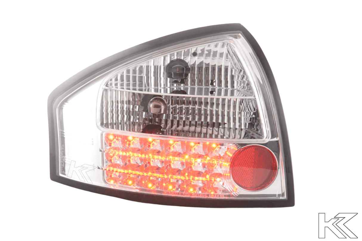 Audi A6 (C5/4B) Sedan Chrome Clear LED Taillights Set (1997-2003) - K2 Industries