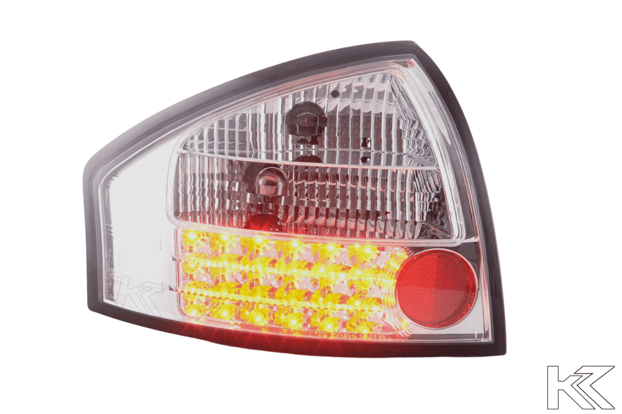 Audi A6 (C5/4B) Sedan Chrome Clear LED Taillights Set (1997-2003) - K2 Industries