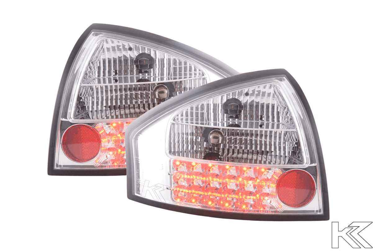 Audi A6 (C5/4B) Sedan Chrome Clear LED Taillights Set (1997-2003) - K2 Industries