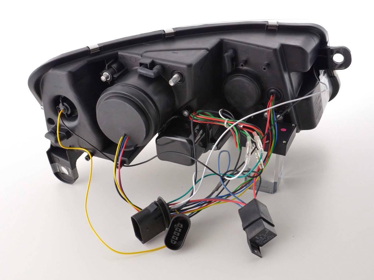 Audi A6 (C6 4F) Black Xenon LED Headlights with Daytime Running Lights (2004-2008) - K2 Industries