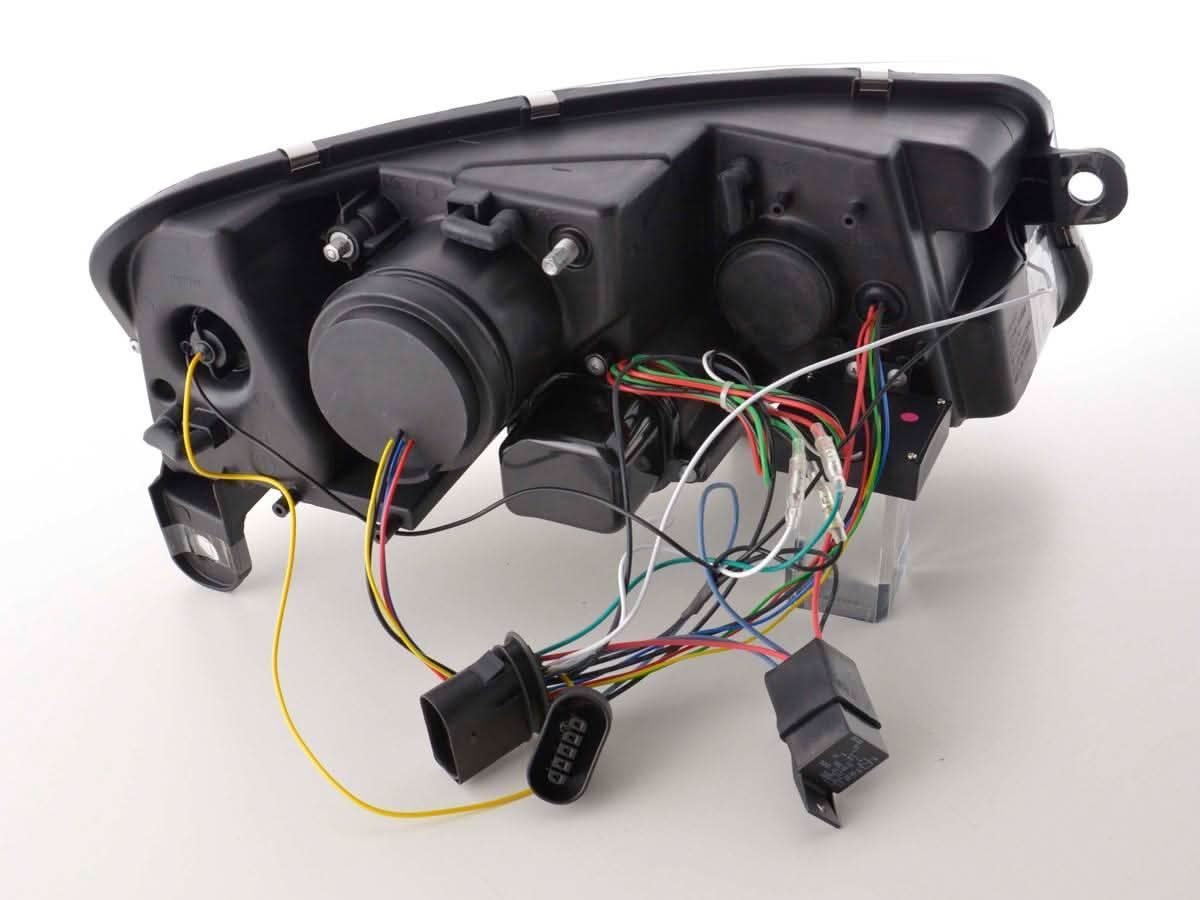 Audi A6 (C6 4F) Black Xenon LED Headlights with Daytime Running Lights (2004-2008) - K2 Industries