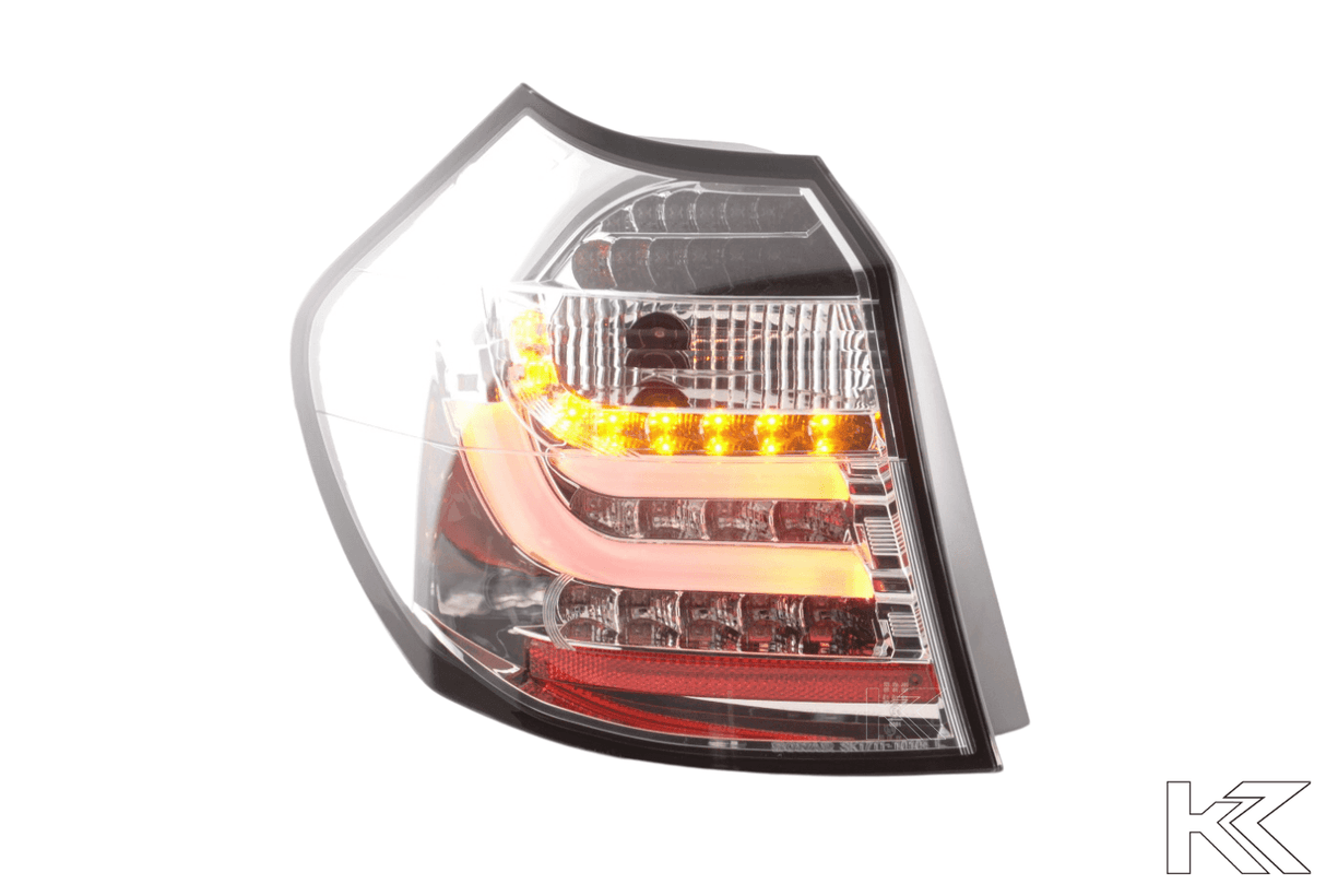 BMW 1-series E81 Coupe Chrome Clear LED Taillights Set (2007-2011) - K2 Industries