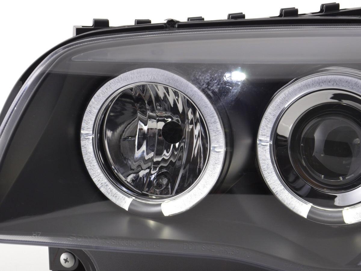 BMW 1-series E81 E82 E87 E88 Black Angel Eyes Headlight Set (2004-2011) - K2 Industries