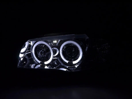 BMW 1-series E81 E82 E87 E88 Chrome Angel Eyes Headlight Set (2004 to 2011) - K2 Industries