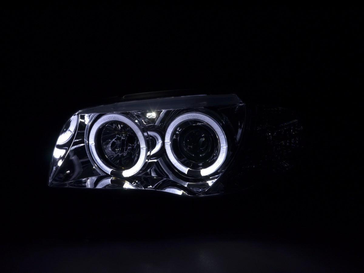 BMW 1-series E81 E82 E87 E88 Chrome Angel Eyes Headlight Set (2004 to 2011) - K2 Industries