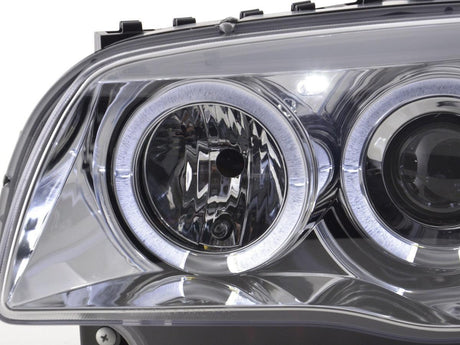 BMW 1-series E81 E82 E87 E88 Chrome Angel Eyes Headlight Set (2004 to 2011) - K2 Industries