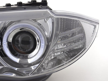 BMW 1-series E81 E82 E87 E88 Chrome Angel Eyes Headlight Set (2004 to 2011) - K2 Industries