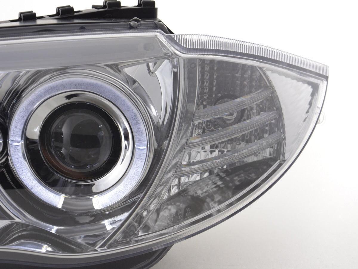 BMW 1-series E81 E82 E87 E88 Chrome Angel Eyes Headlight Set (2004 to 2011) - K2 Industries