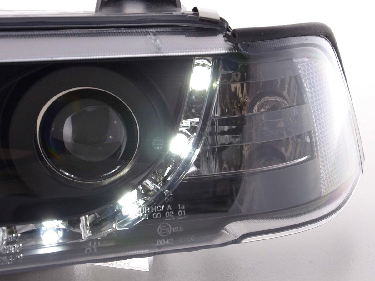 BMW 3-series E36 Coupe Black LED Headlights with Daytime Running Lights (1992-1999) - K2 Industries