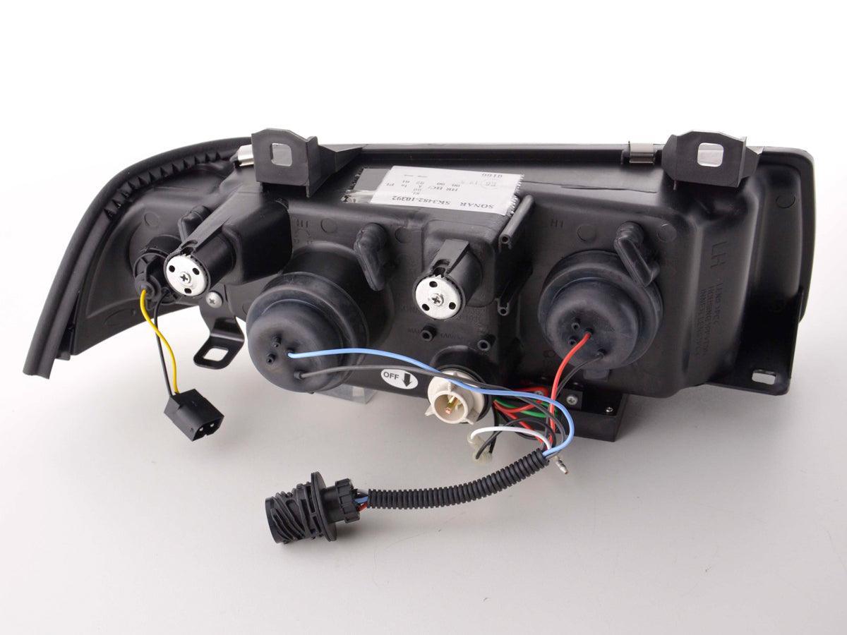 BMW 3-series E36 Coupe Black LED Headlights with Daytime Running Lights (1992-1999) - K2 Industries