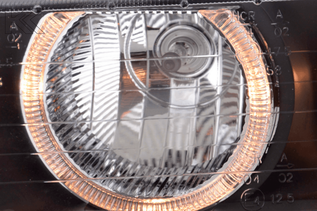 BMW 3-series E36 Coupe/Convertible Black Angel Eye Headlights (1992-1998) - K2 Industries