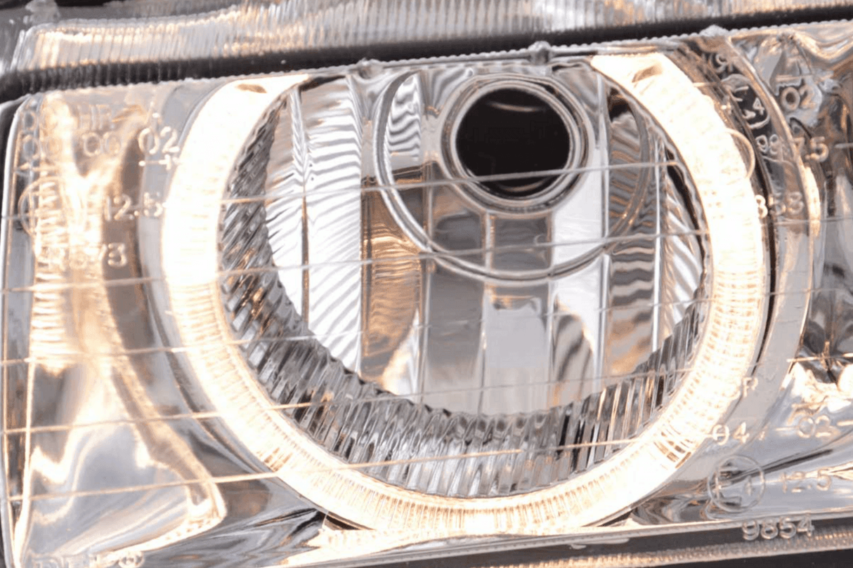 BMW 3-series E36 Coupe/Convertible Chrome Xenon Angel Eyes Headlights (1992-1998) - K2 Industries