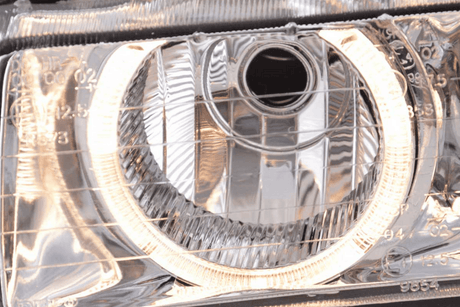 BMW 3-series E36 Coupe/Convertible Chrome Xenon Angel Eyes Headlights (1992-1998) - K2 Industries