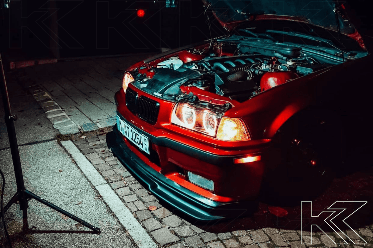 BMW 3 Series E36 Sedan Black Angel Eyes LED Headlights (1992 - 1998) - K2 Industries