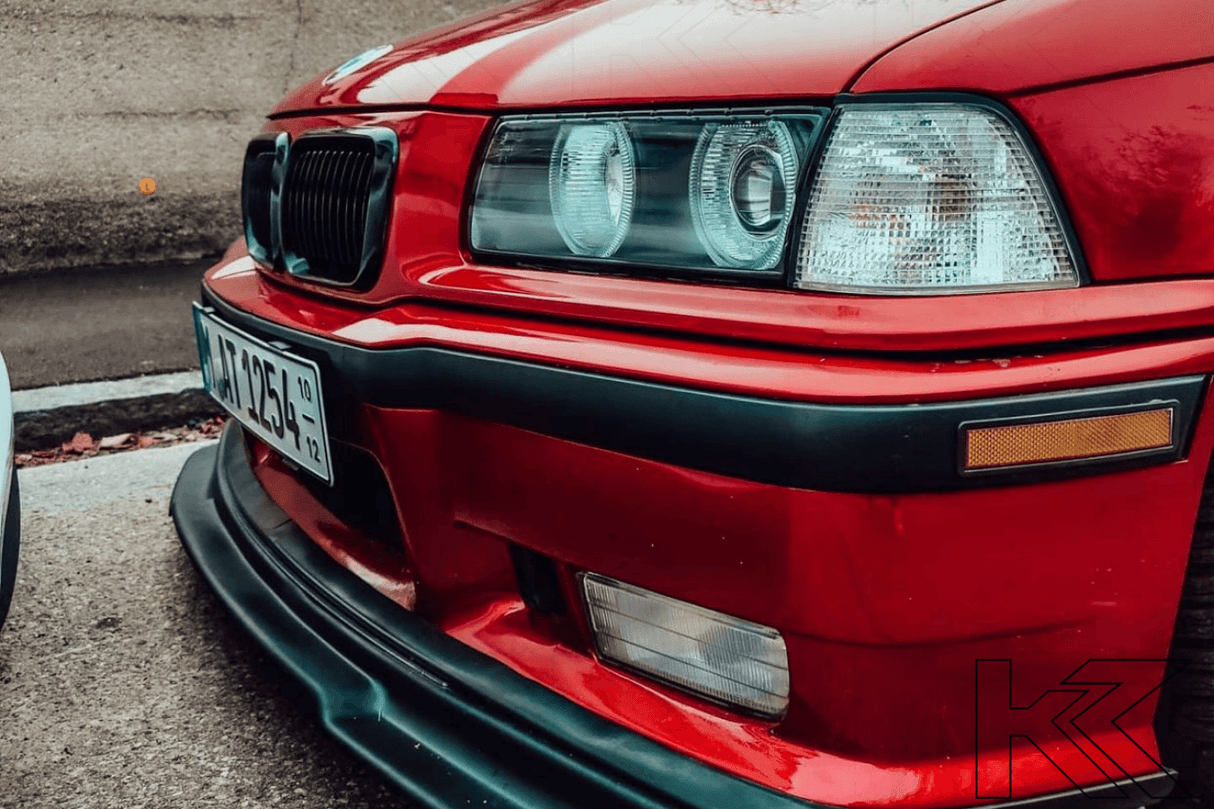 BMW 3 Series E36 Sedan Black Angel Eyes LED Headlights (1992 - 1998) - K2 Industries