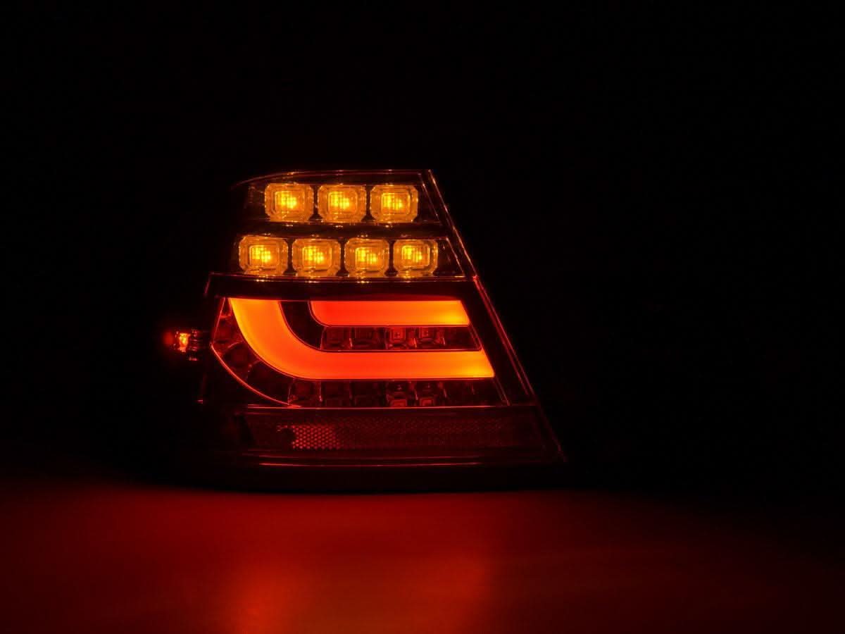 BMW 3-series E46 Coupe Chrome/Smoked LED LightBar Taillights Set- Facelift (2003-2007) - K2 Industries