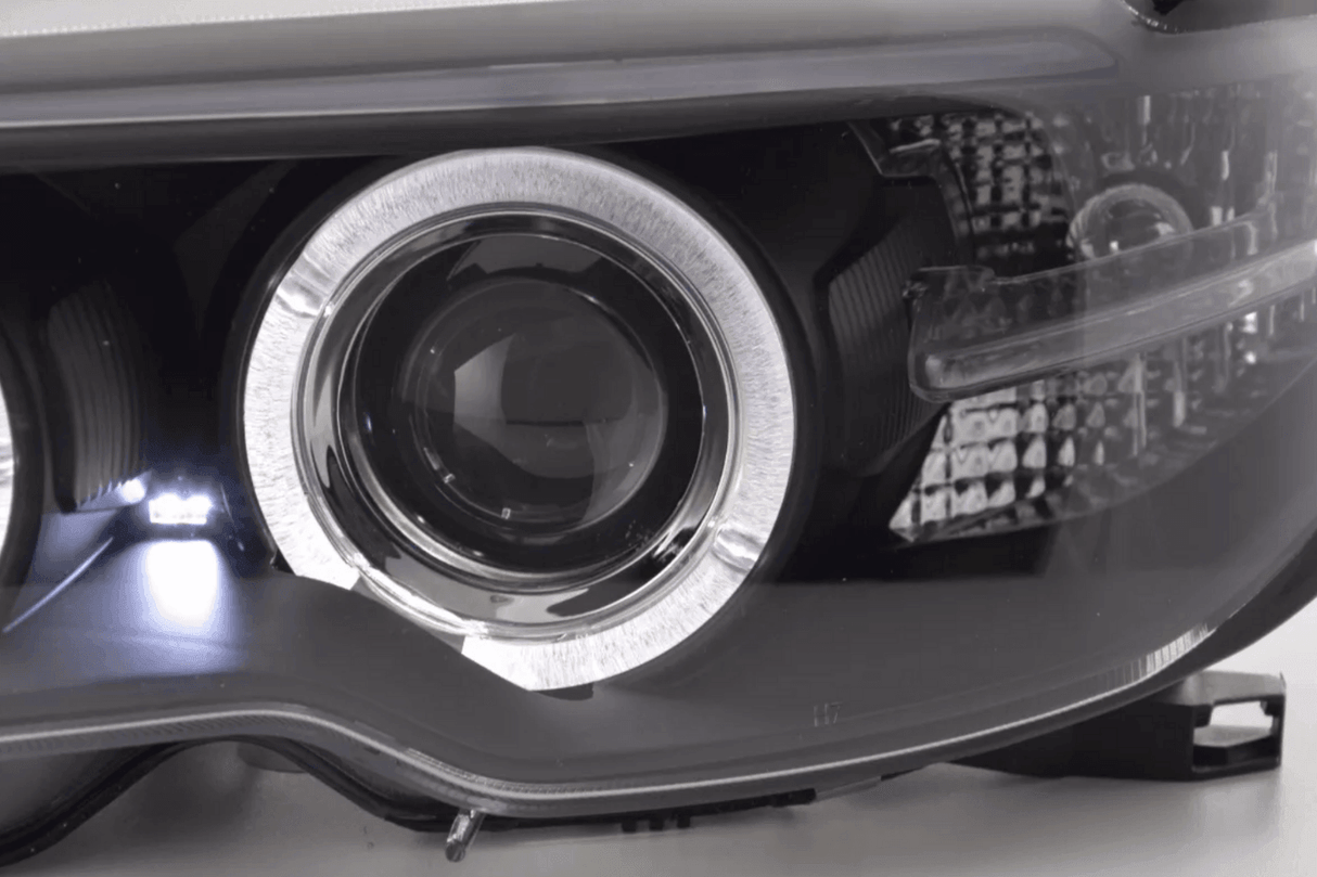 BMW 3-series E46 Coupe/Convertible Black Xenon Angel Eyes Headlights (2003-2005) - K2 Industries