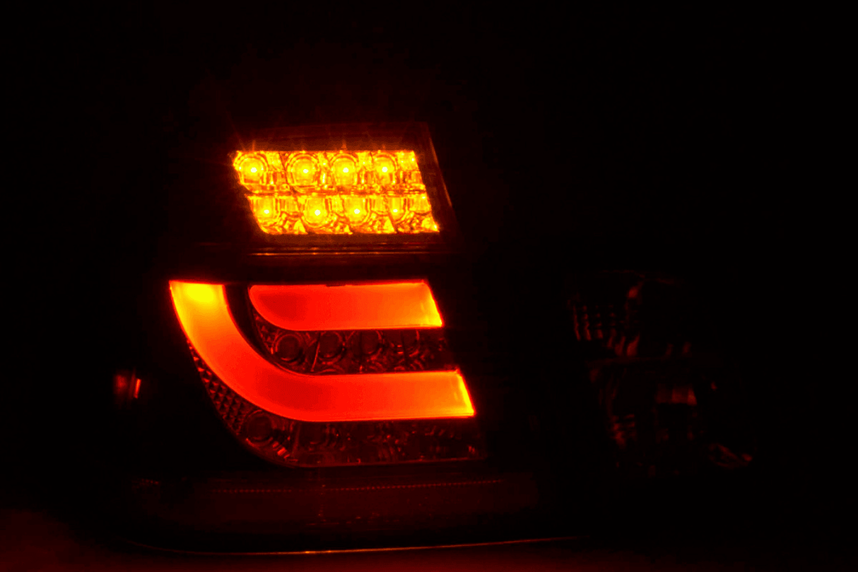 BMW 3-series E46 Sedan Black Clear LED LightBar Taillights Set (1998-2001) - K2 Industries