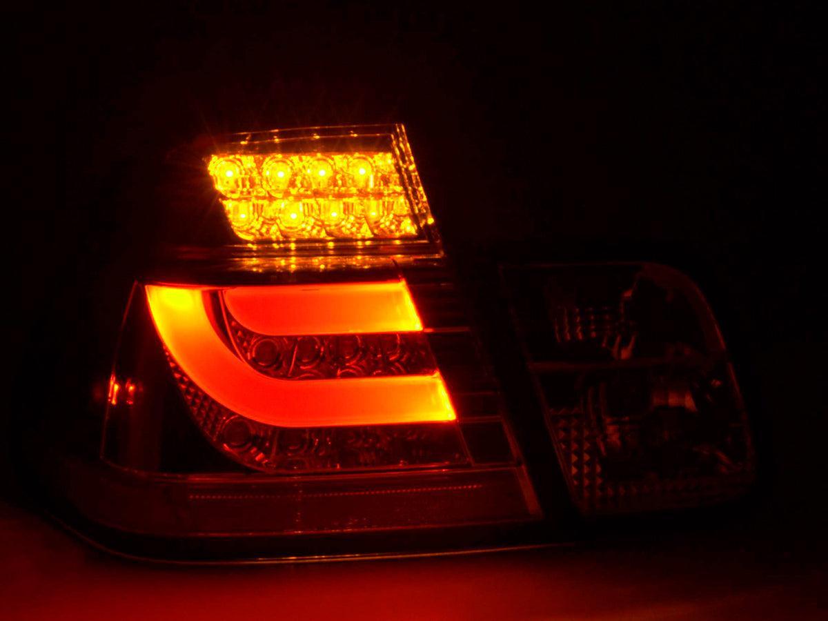 BMW 3-Series E46 Sedan Chrome LED LightBar Taillights - Pre Face Lift (1998-2001) - K2 Industries