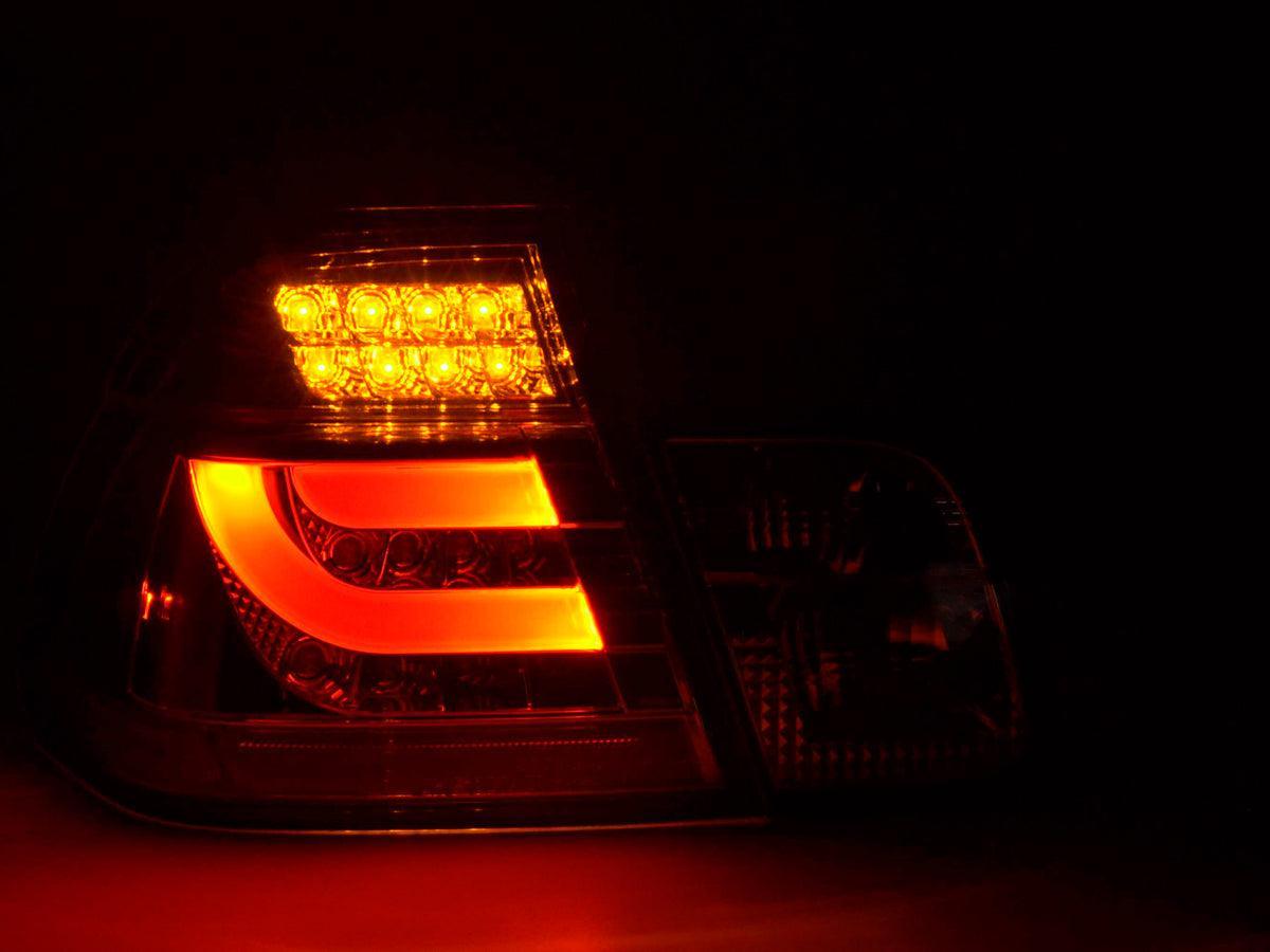 BMW 3-series E46 Sedan Chrome/Clear LED LightBar Taillights Set- Facelift (2002-2005) - K2 Industries