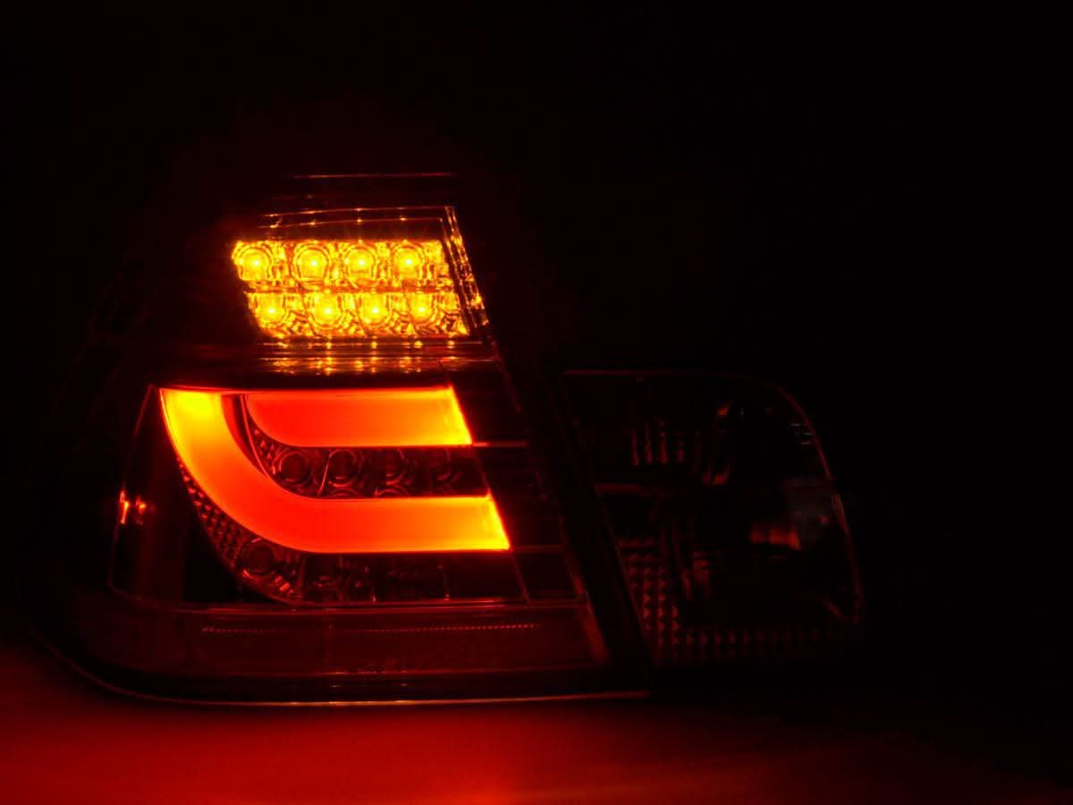 BMW 3-series E46 Sedan Chrome/Clear LED LightBar Taillights Set- Facelift (2002-2005) - K2 Industries