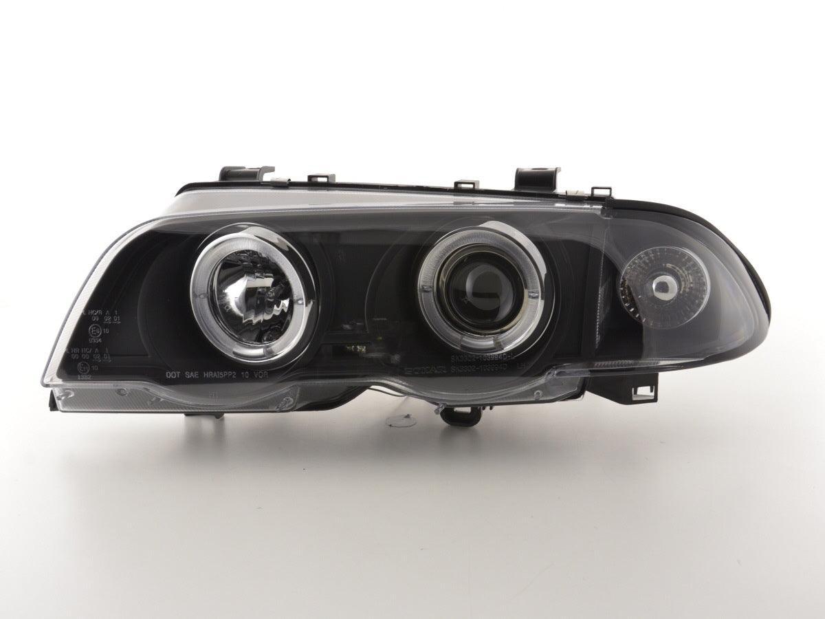 BMW 3-series E46 Sedan/Touring Black Angel Eyes Headlight Set (1998-2001) - K2 Industries