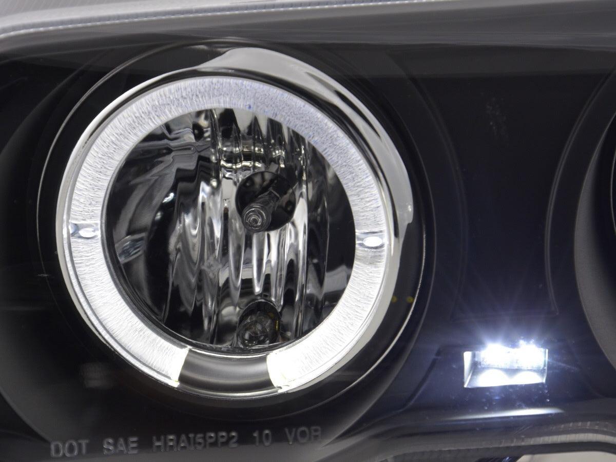 BMW 3-series E46 Sedan/Touring Black Angel Eyes Headlight Set (1998-2001) - K2 Industries