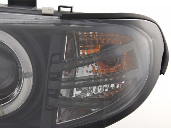 BMW 3-series E46 Sedan/Touring Black Angel Eyes Headlight Set (2002-2005) - K2 Industries