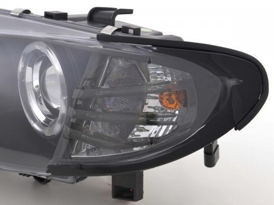 BMW 3-series E46 Sedan/Touring Black Angel Eyes Headlight Set (2002-2005) - K2 Industries