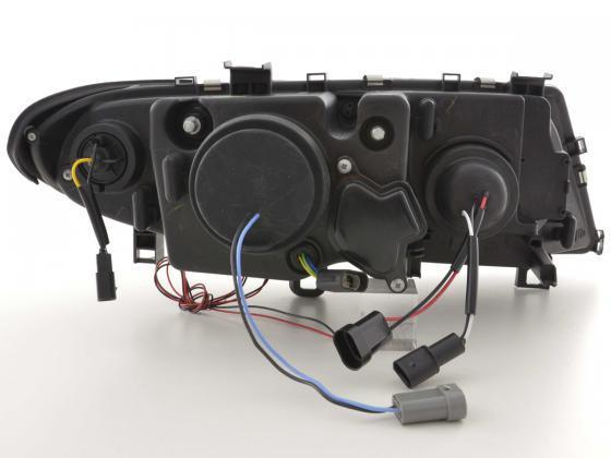 BMW 3-series E46 Sedan/Touring Black Angel Eyes Headlight Set (2002-2005) - K2 Industries