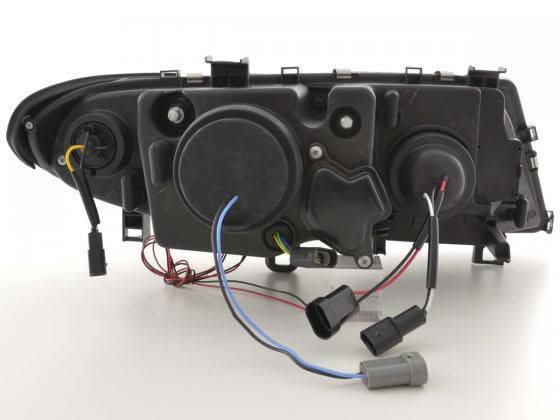 BMW 3-series E46 Sedan/Touring Black Angel Eyes Headlight Set (2002-2005) - K2 Industries