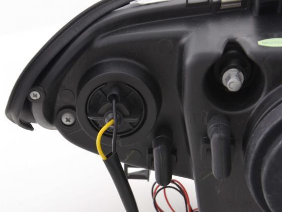 BMW 3-series E46 Sedan/Touring Black Angel Eyes Headlight Set (2002-2005) - K2 Industries