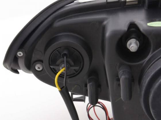 BMW 3-series E46 Sedan/Touring Black Angel Eyes Headlight Set (2002-2005) - K2 Industries