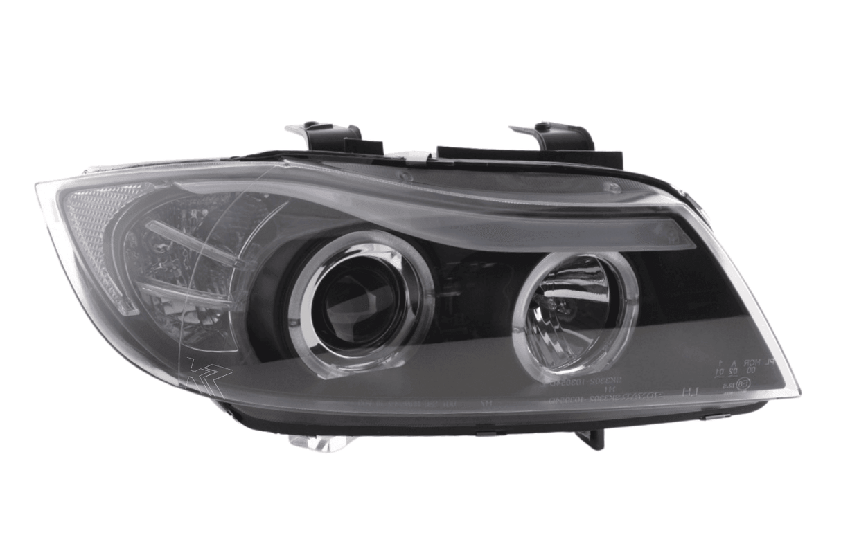 BMW 3-series E90 E91 Black Angel Eyes LED Headlight Set (2005-2012) - K2 Industries